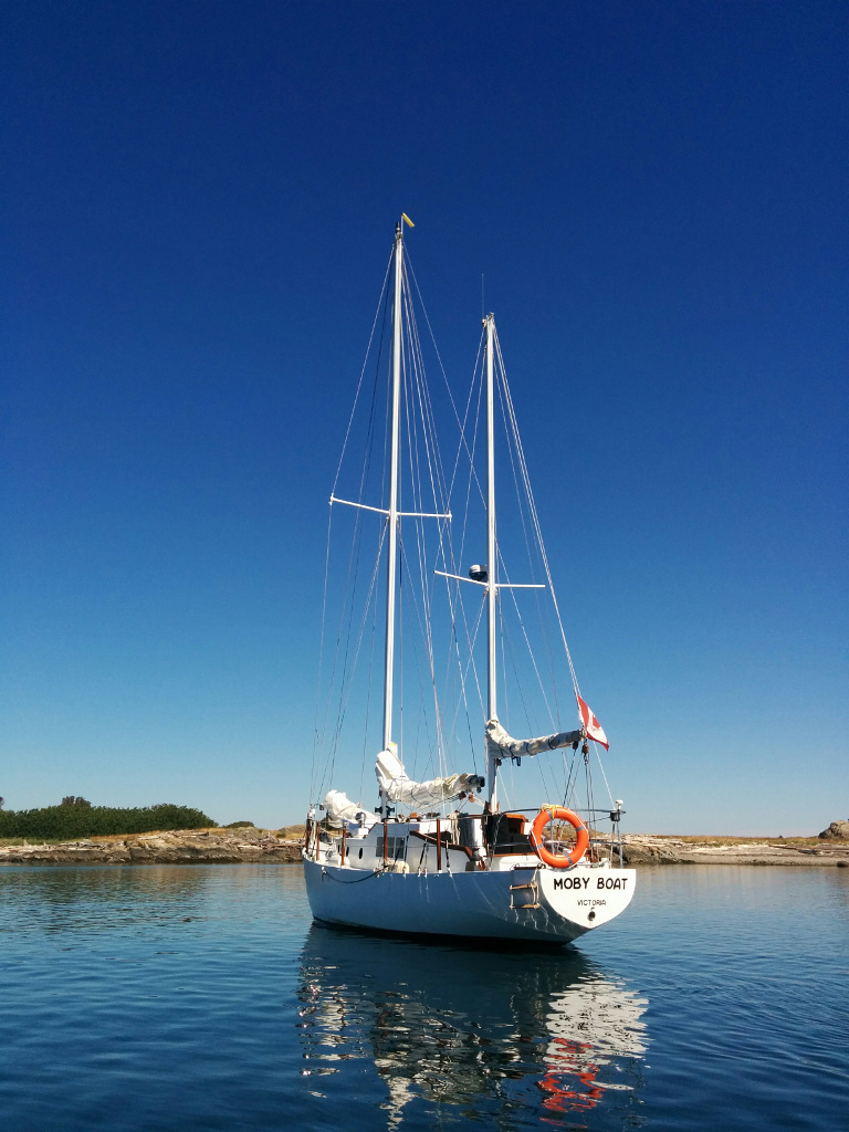 Moby Boat at Anchor